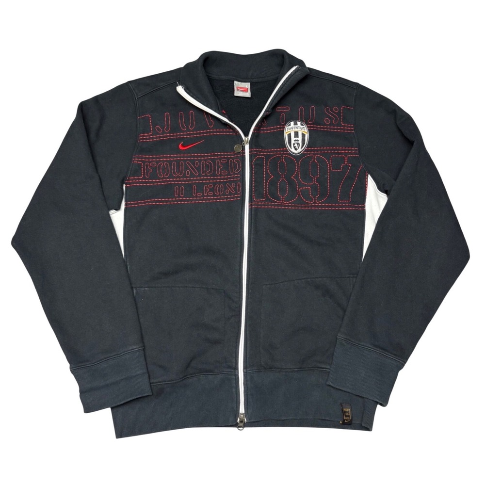 Nike Team Juventus FC Full Zip Track Jacket Mens Large Black Red 1897 Soccer
